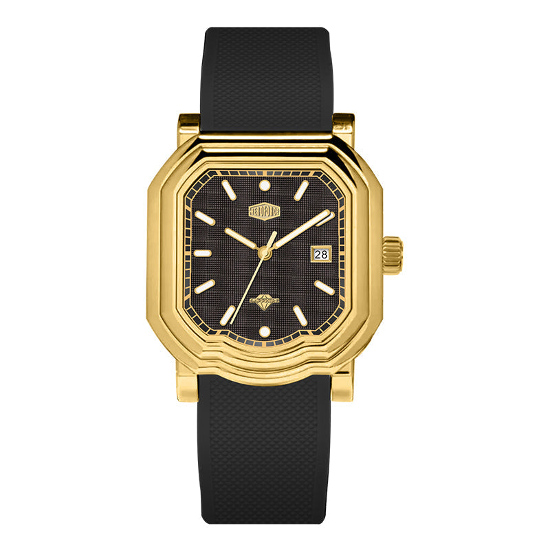 HeroForce 5051P – Men’s Square Business Watch with Multi-Faceted Bezel and Date Martino Valenti