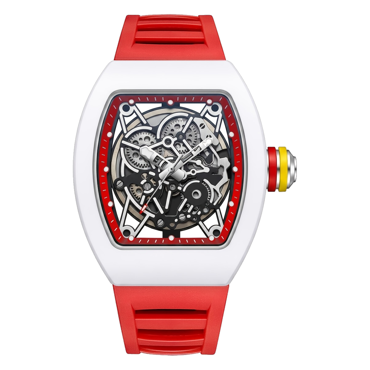 RIVANTO - White case, red strap