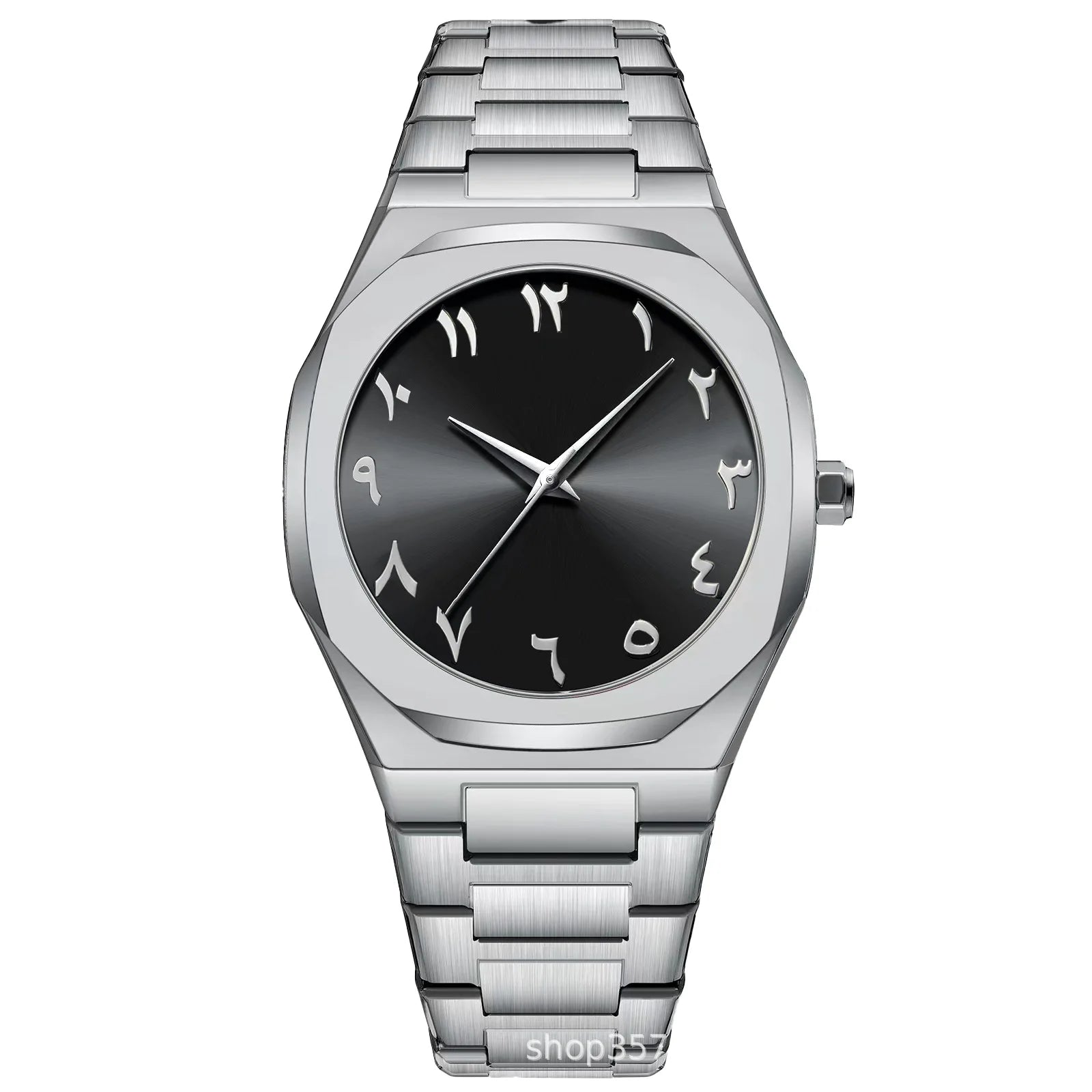 Fashionable men's quartz watch, Middle Eastern Arabic numeral dial, stylish stainless steel, waterproof business casual watch Martino Valenti