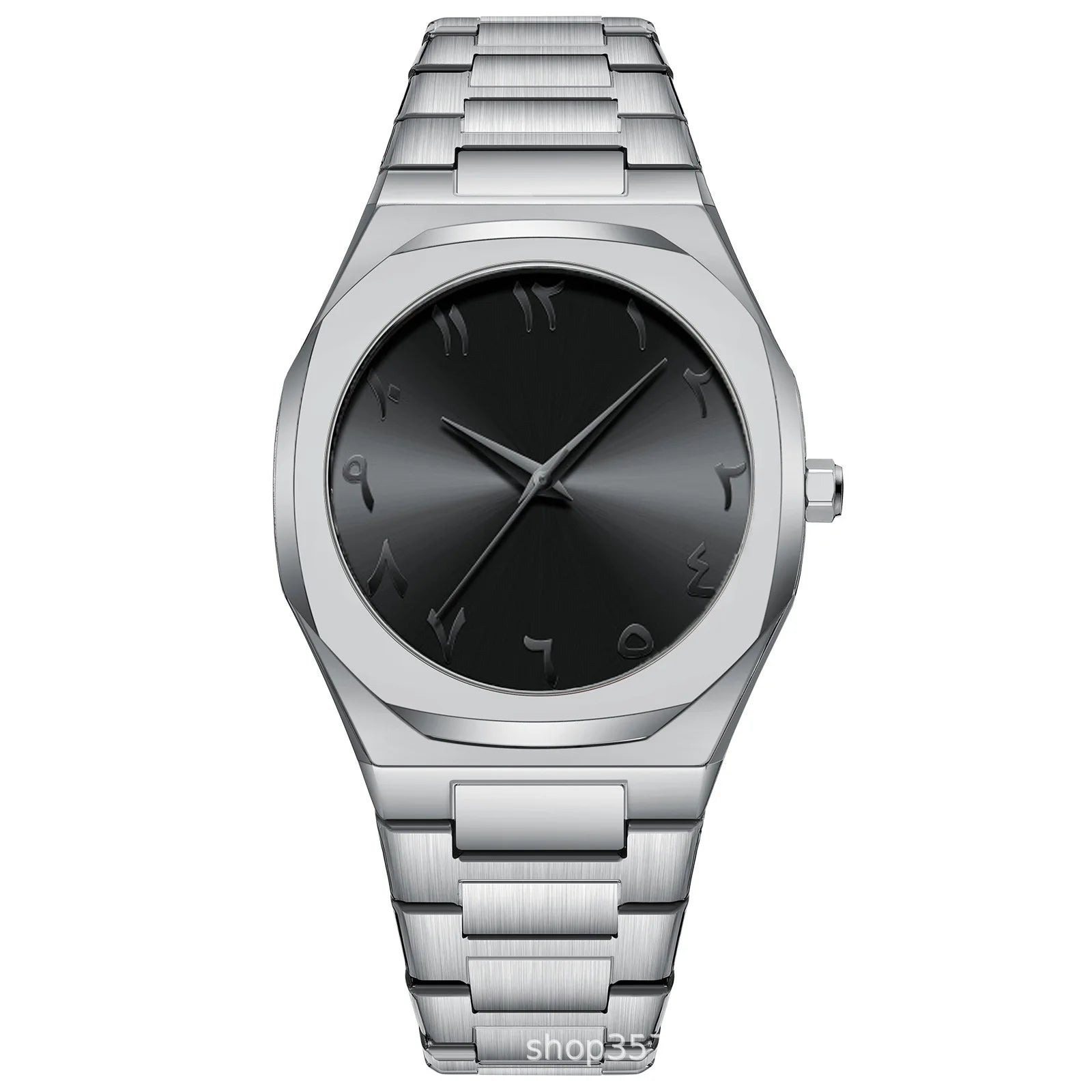 Fashionable men's quartz watch, Middle Eastern Arabic numeral dial, stylish stainless steel, waterproof business casual watch Martino Valenti
