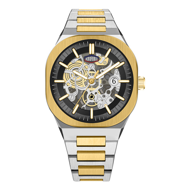 HeroForce 5042A - Skeleton Elite – Luxury Mechanical Style Watch with Octagonal Bezel Martino Valenti