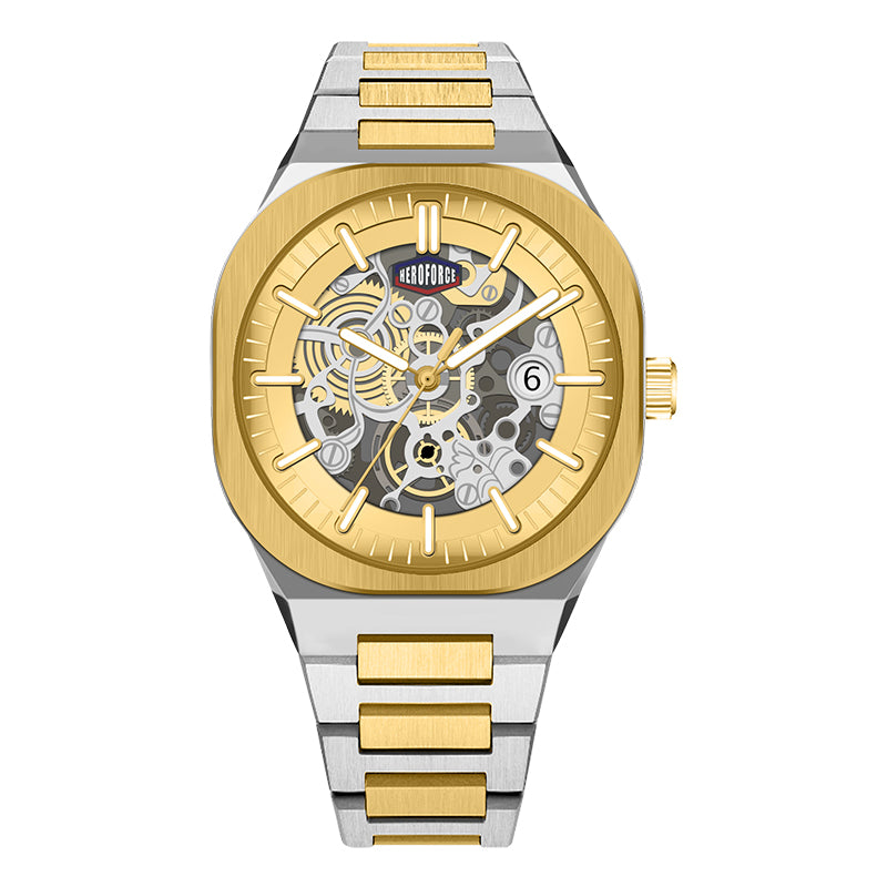HeroForce 5042A - Skeleton Elite – Luxury Mechanical Style Watch with Octagonal Bezel Martino Valenti