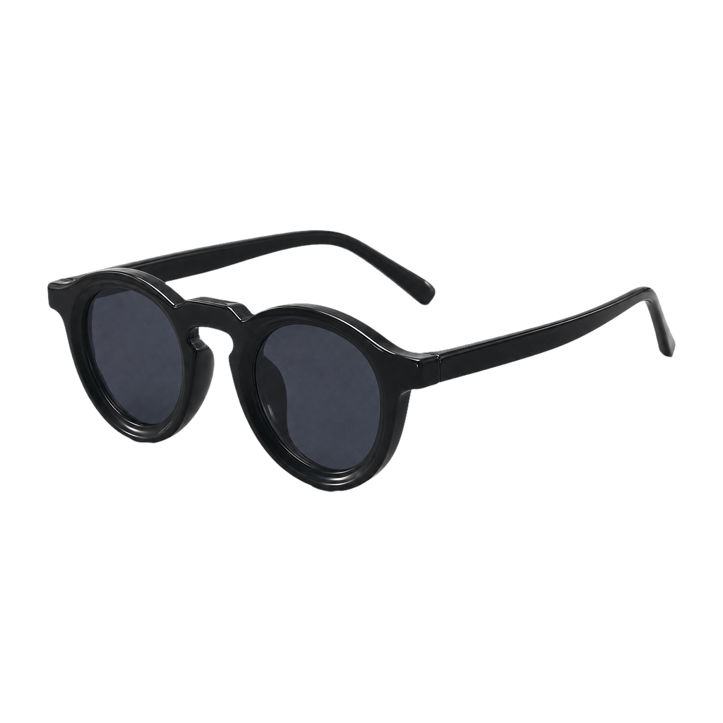 MV Hawthorne — Round Acetate Sunglasses Black