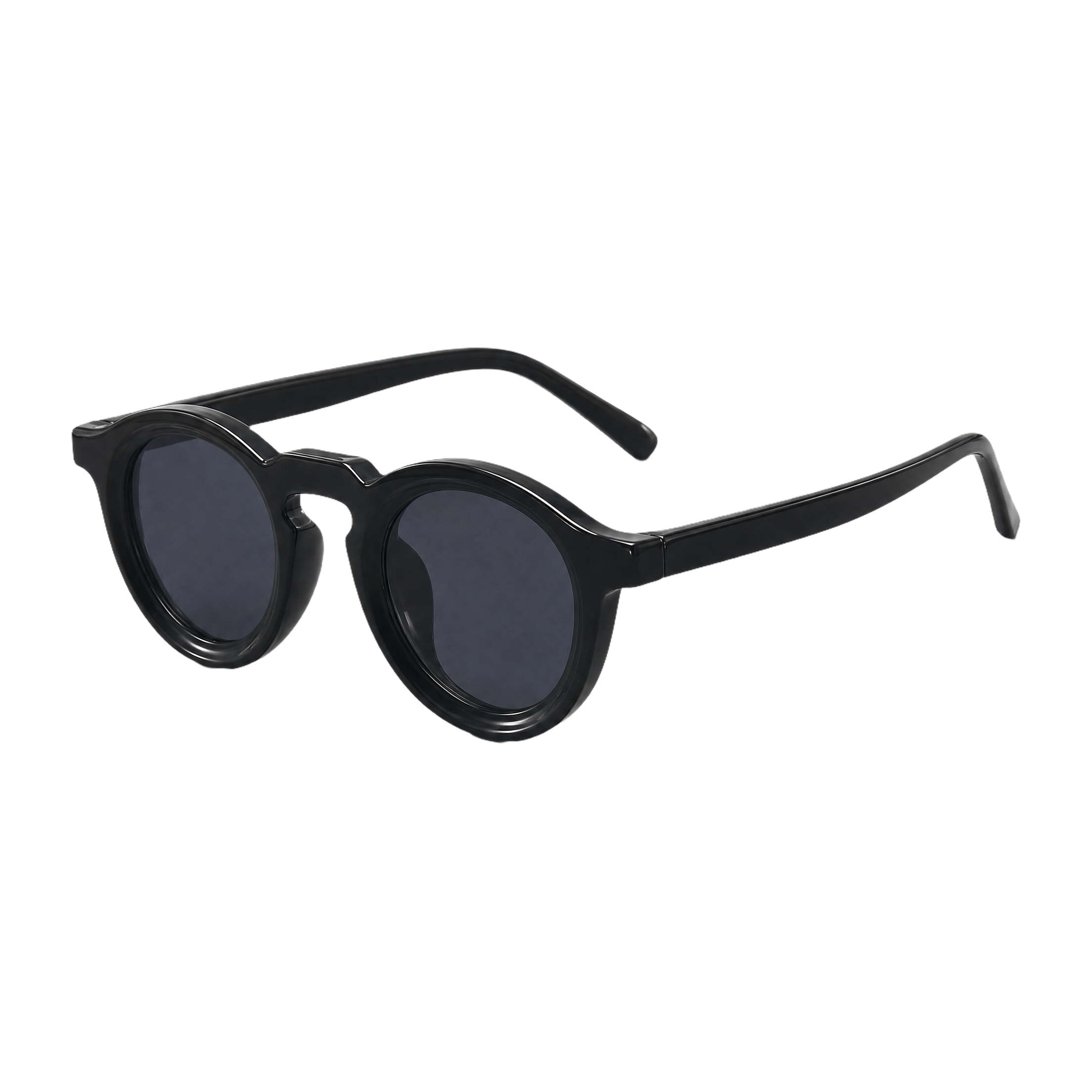 MV Hawthorne — Round Acetate Sunglasses Black