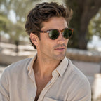 MV Ellison — Round Acetate Sunglasses wearing