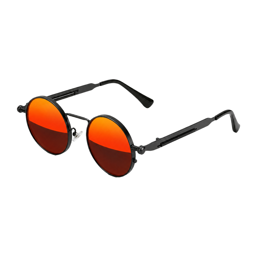MV Vintage Round No.05 — Sunglasses Black Red