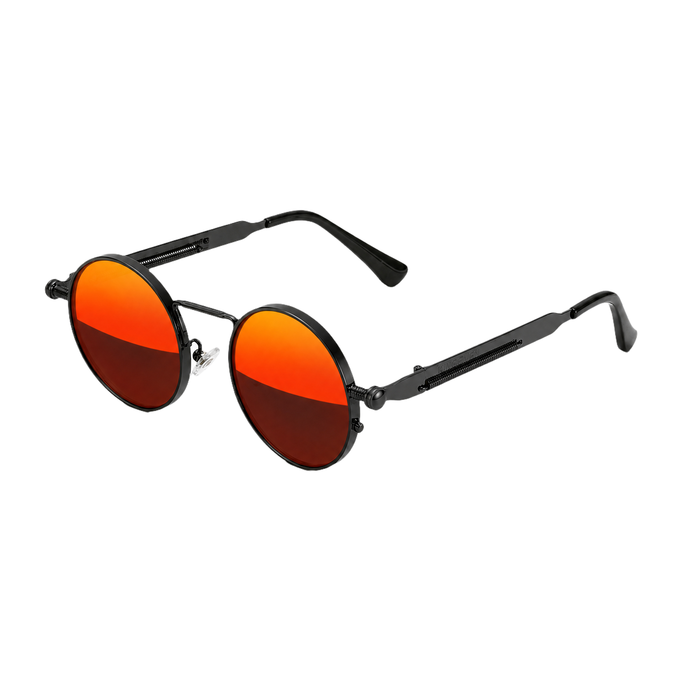 MV Vintage Round No.05 — Sunglasses Black Red