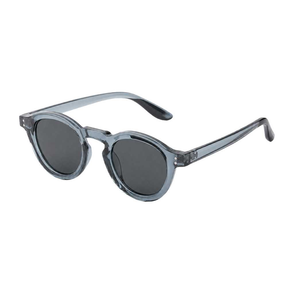MV Cassius — Round Acetate Sunglasses Blue