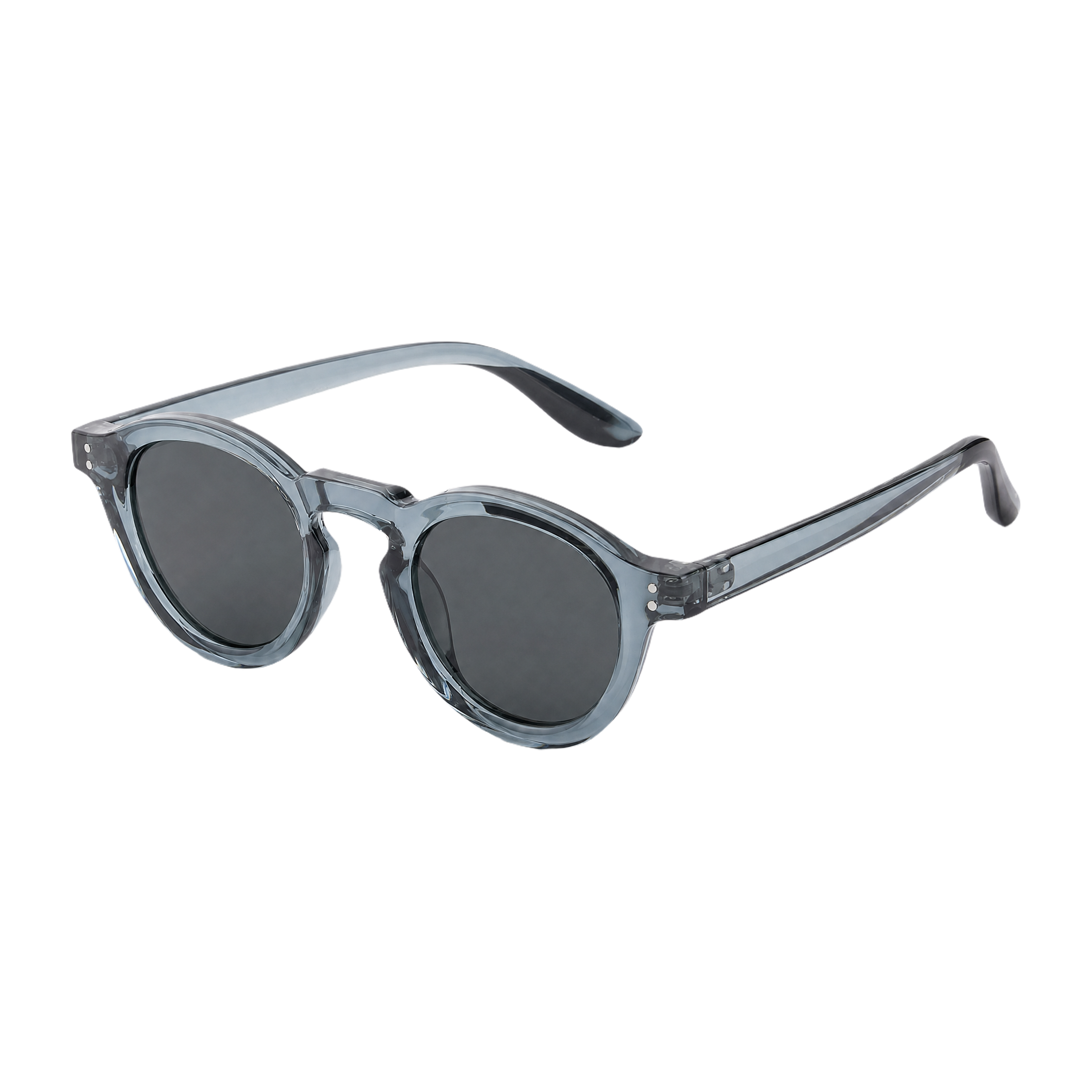 MV Cassius — Round Acetate Sunglasses Blue