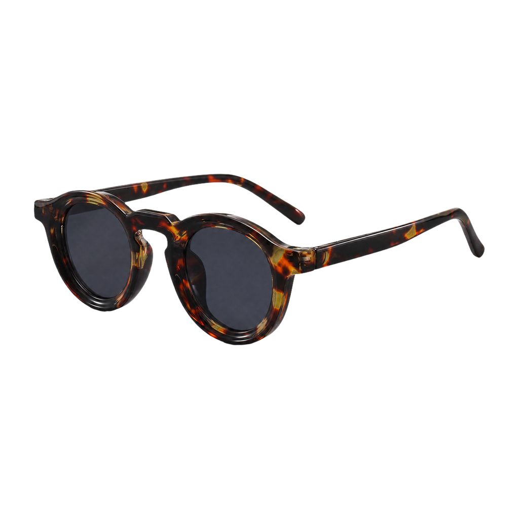 MV Hawthorne — Round Acetate Sunglasses Black Orange 2