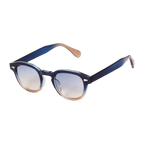 MV Ashford — Round Acetate Sunglasses Cream Teal