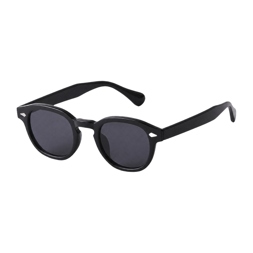 MV Ashford — Round Acetate Sunglasses Black 2
