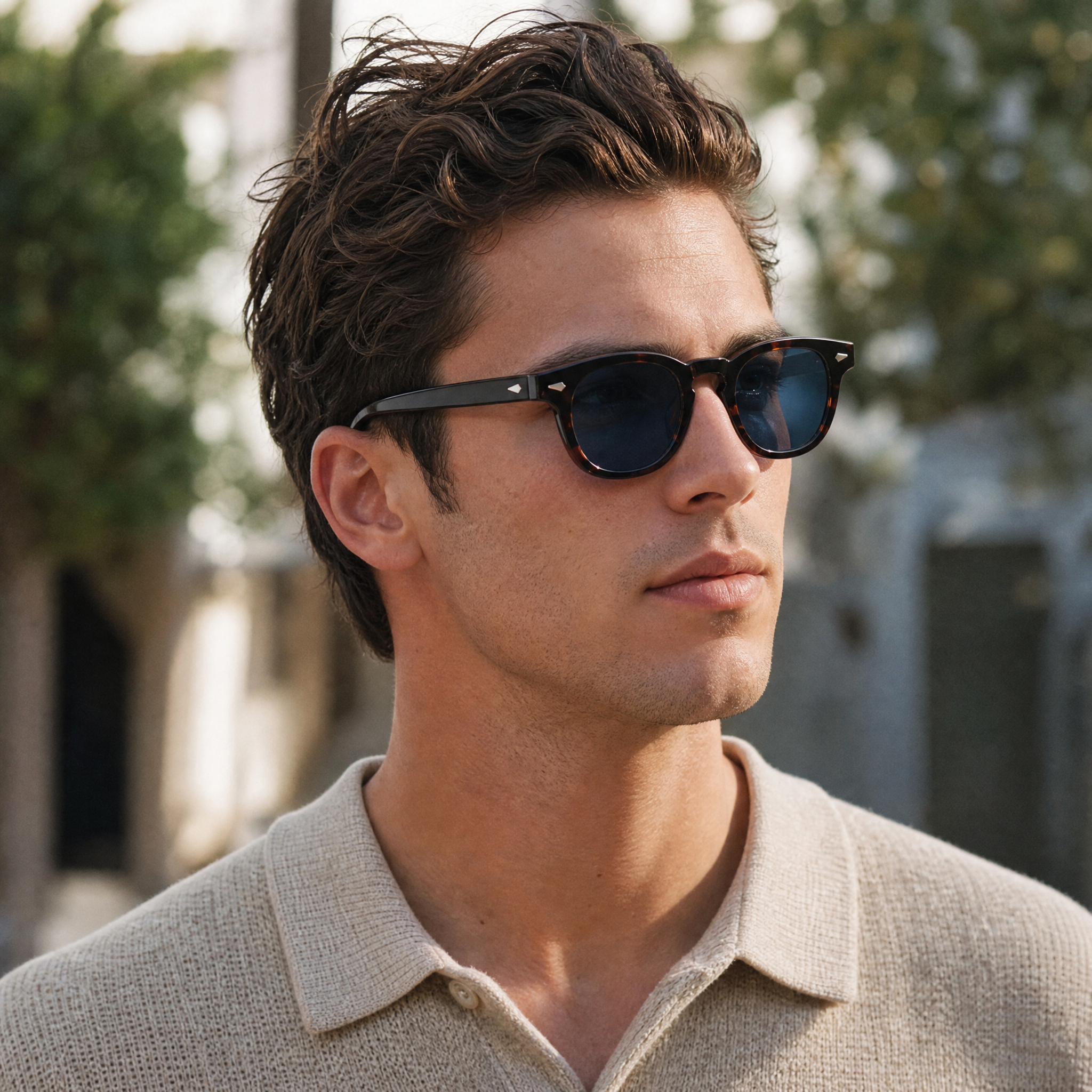 MV Onyx — Tortoise Acetate Sunglasses worn