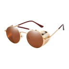 MV Vantage — Round Steampunk Sunglasses 4-Golden-Tea