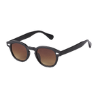 MV Ashford — Round Acetate Sunglasses Black Orange