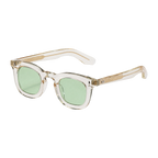 MV Lennox — Round Acetate Sunglasses Clear Green