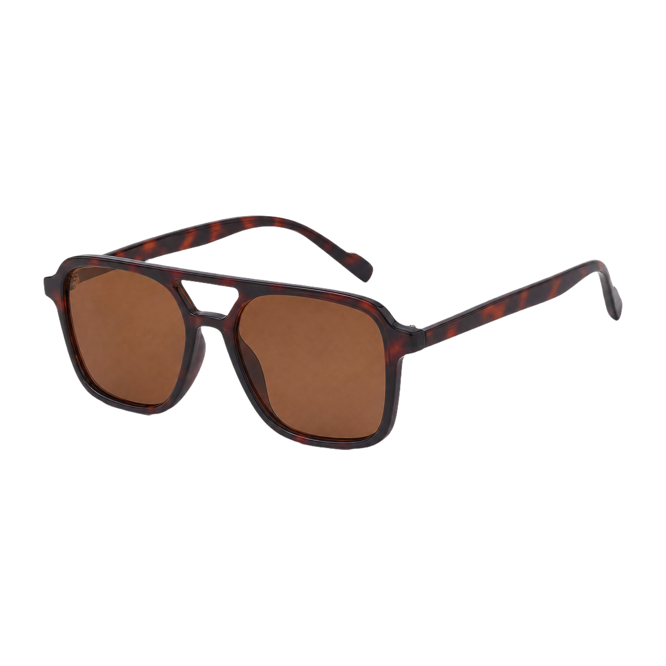 MV Sterling — Double-Bridge Pilot Sunglasses Pink Orange