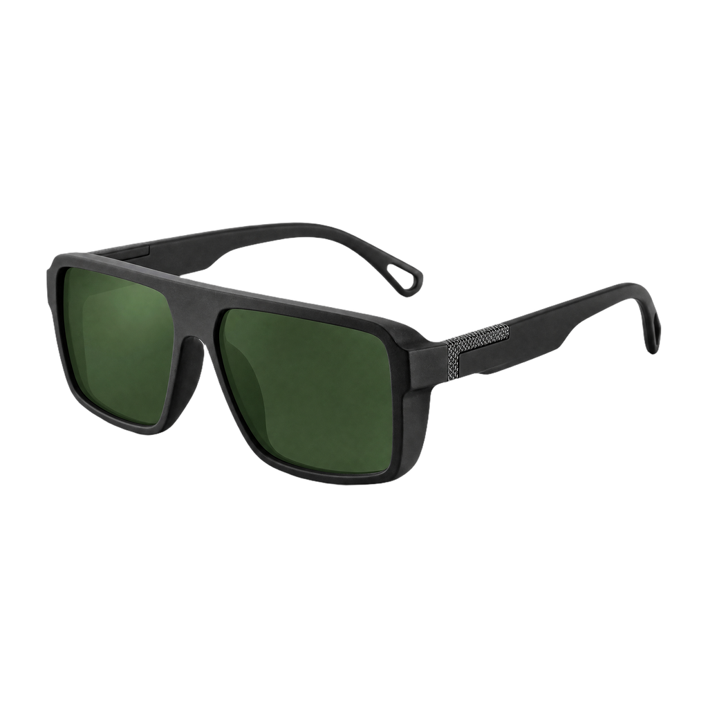 MV Dorian — Square Acetate Sunglasses Black Green