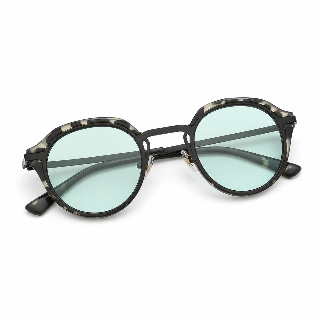 MV Rowan — Round Acetate Sunglasses folded