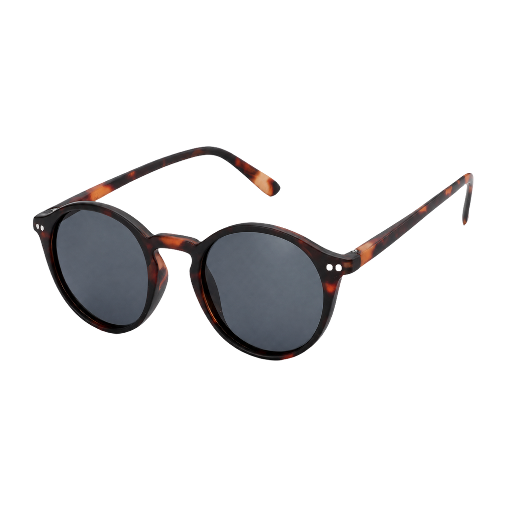 MV Weston — Round Acetate Sunglasses Black Orange