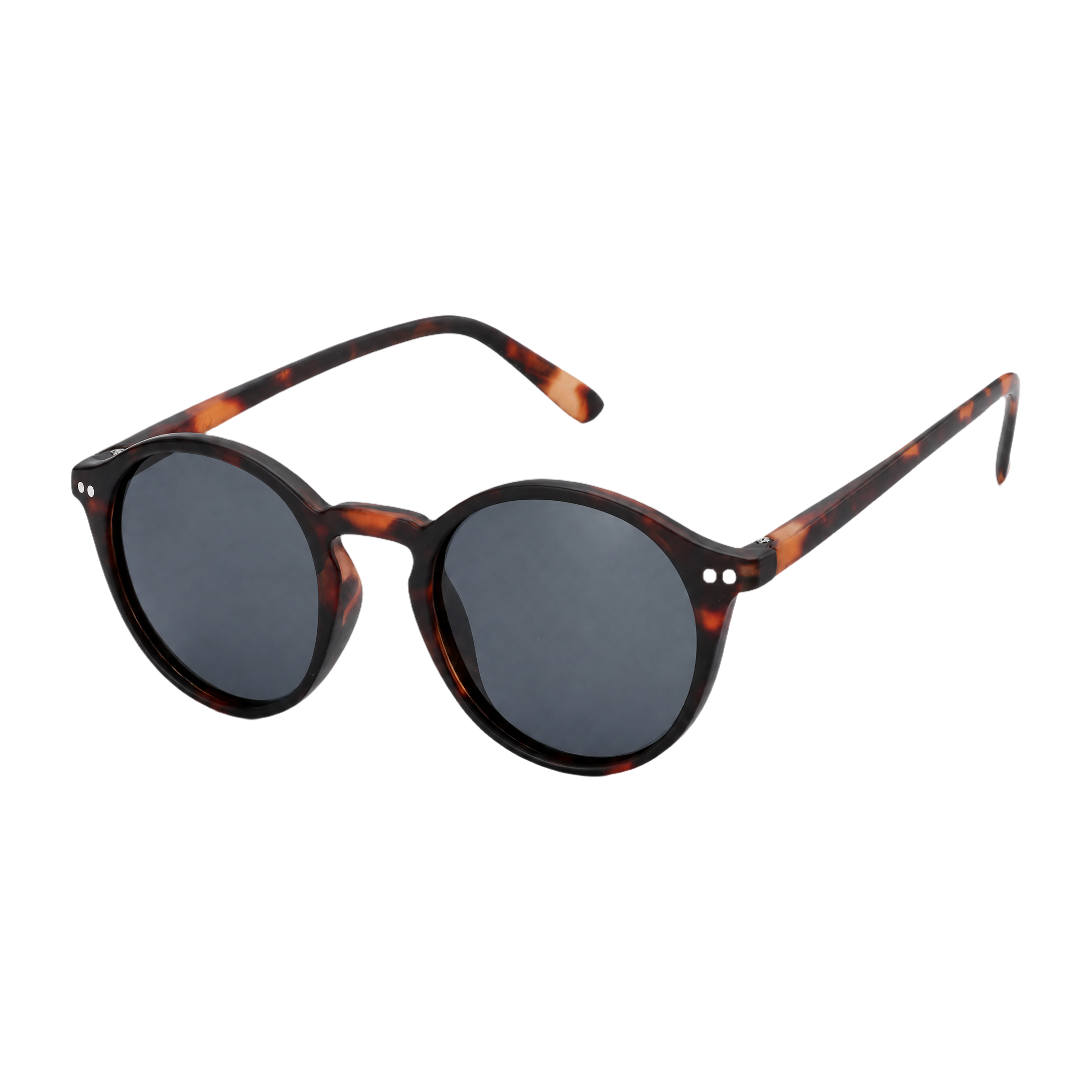 MV Weston — Round Acetate Sunglasses Black Orange