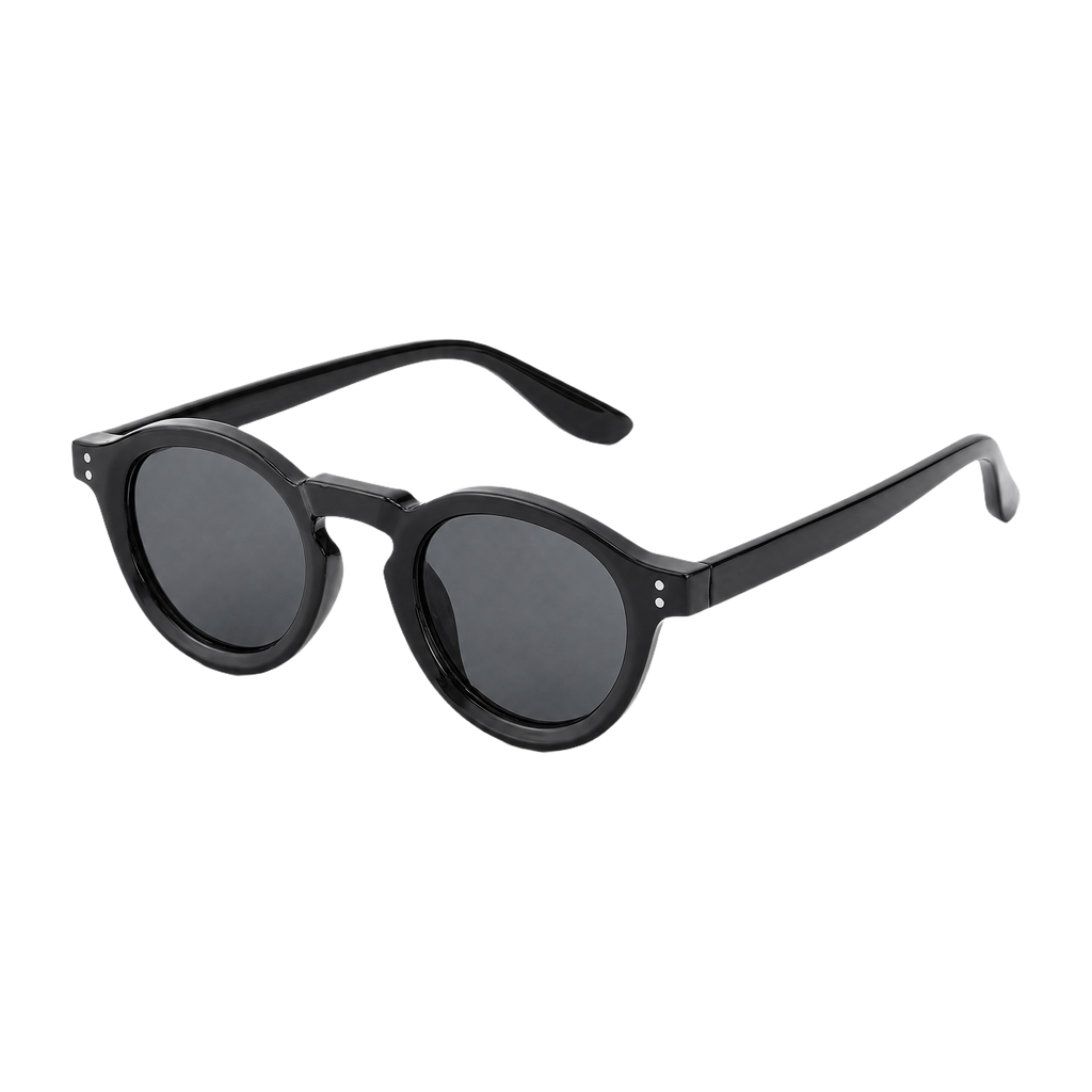 MV Cassius — Round Acetate Sunglasses Black