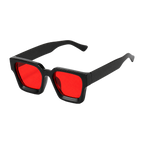 MV Kingsley — Square Acetate Sunglasses Black Red
