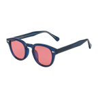 MV Ellery — Round Acetate Sunglasses Blue Purple
