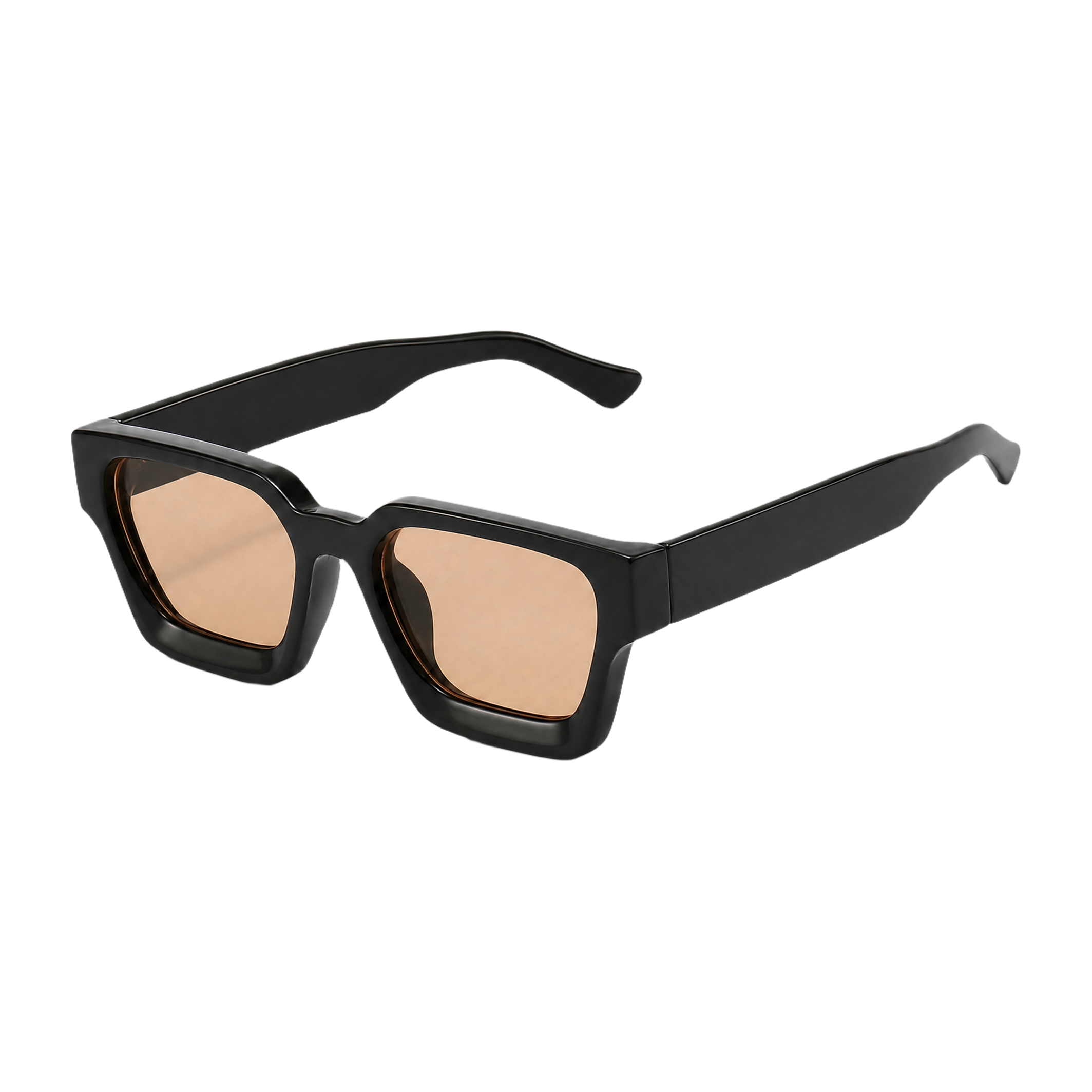 MV Kingsley — Square Acetate Sunglasses Black Orange 2