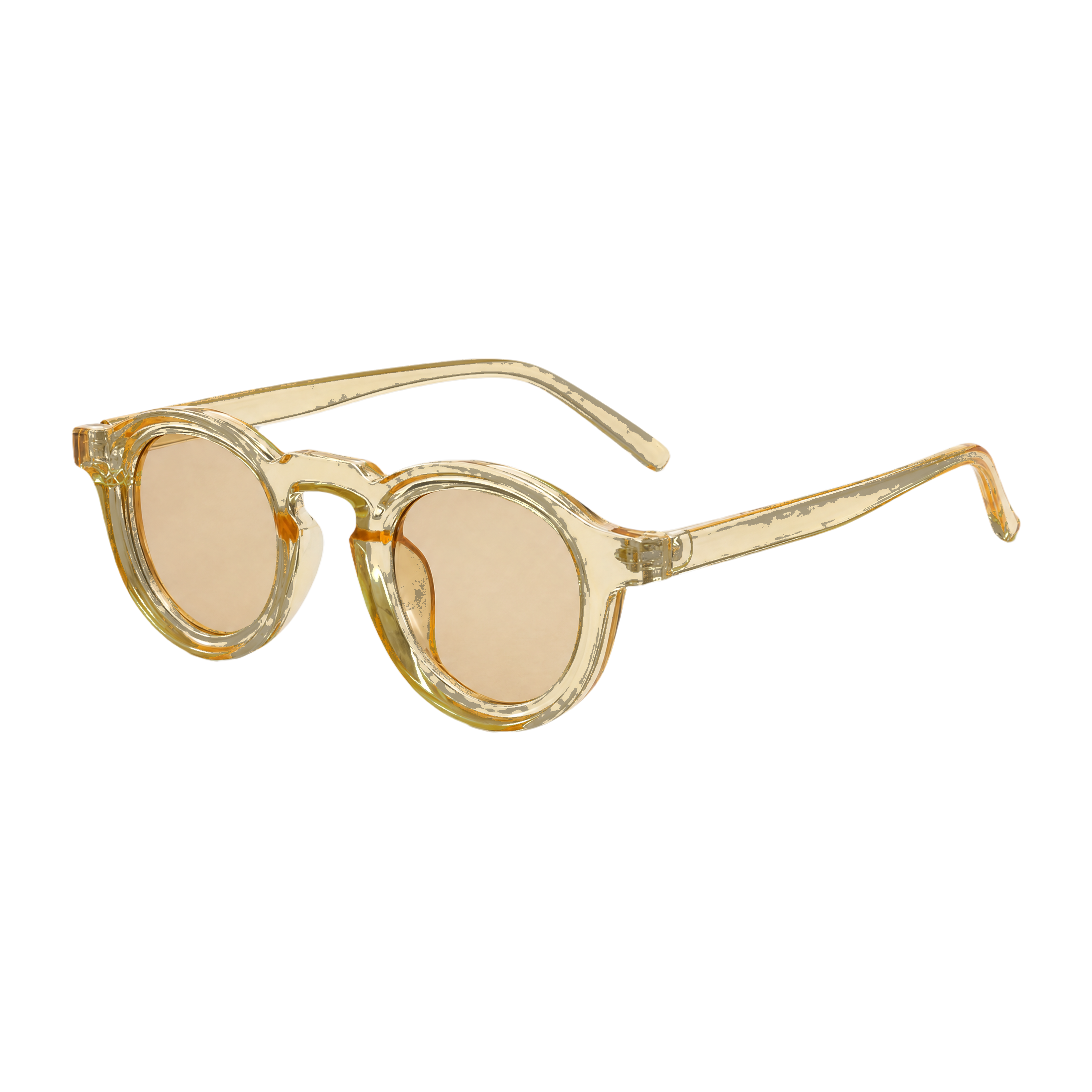 MV Hawthorne — Round Acetate Sunglasses Orange