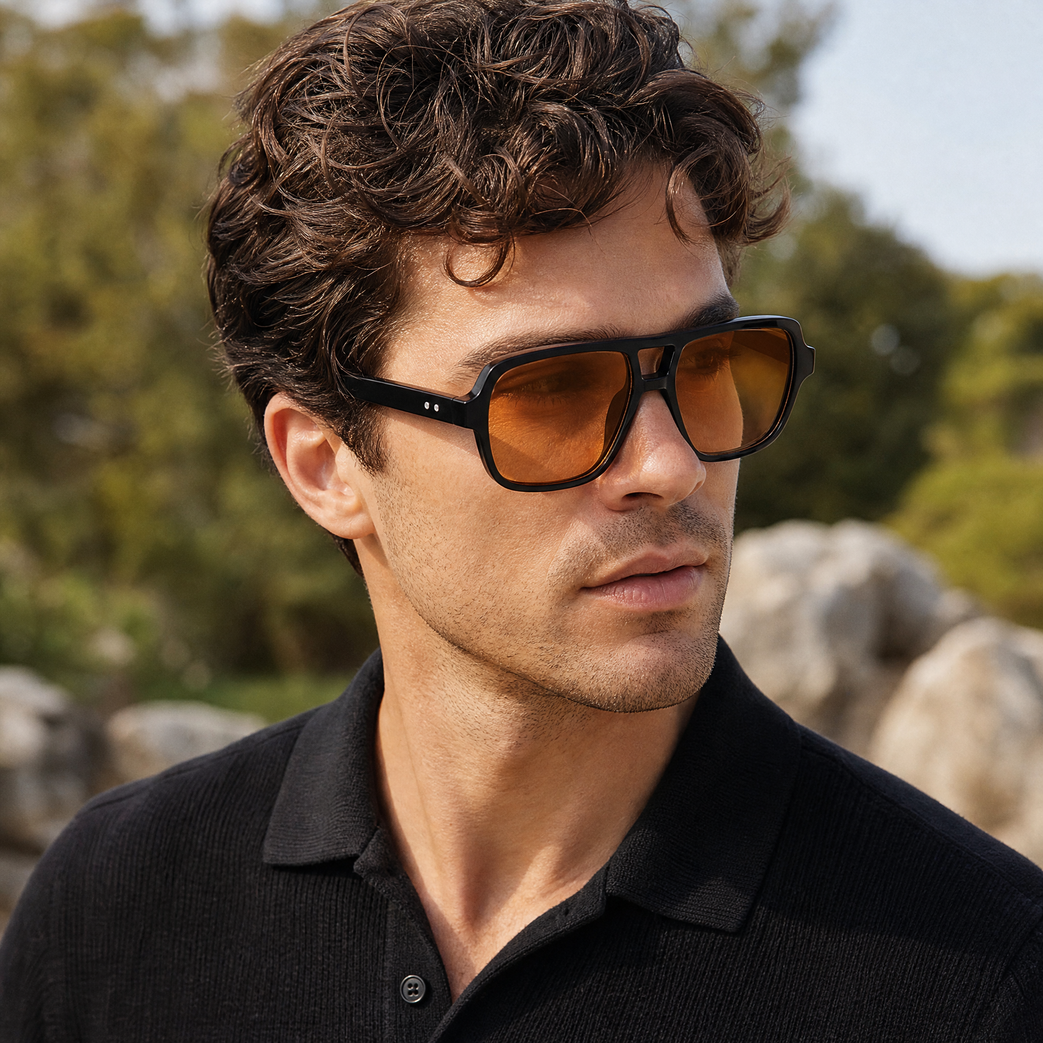MV Retro — Oversized Square Sunglasses worn