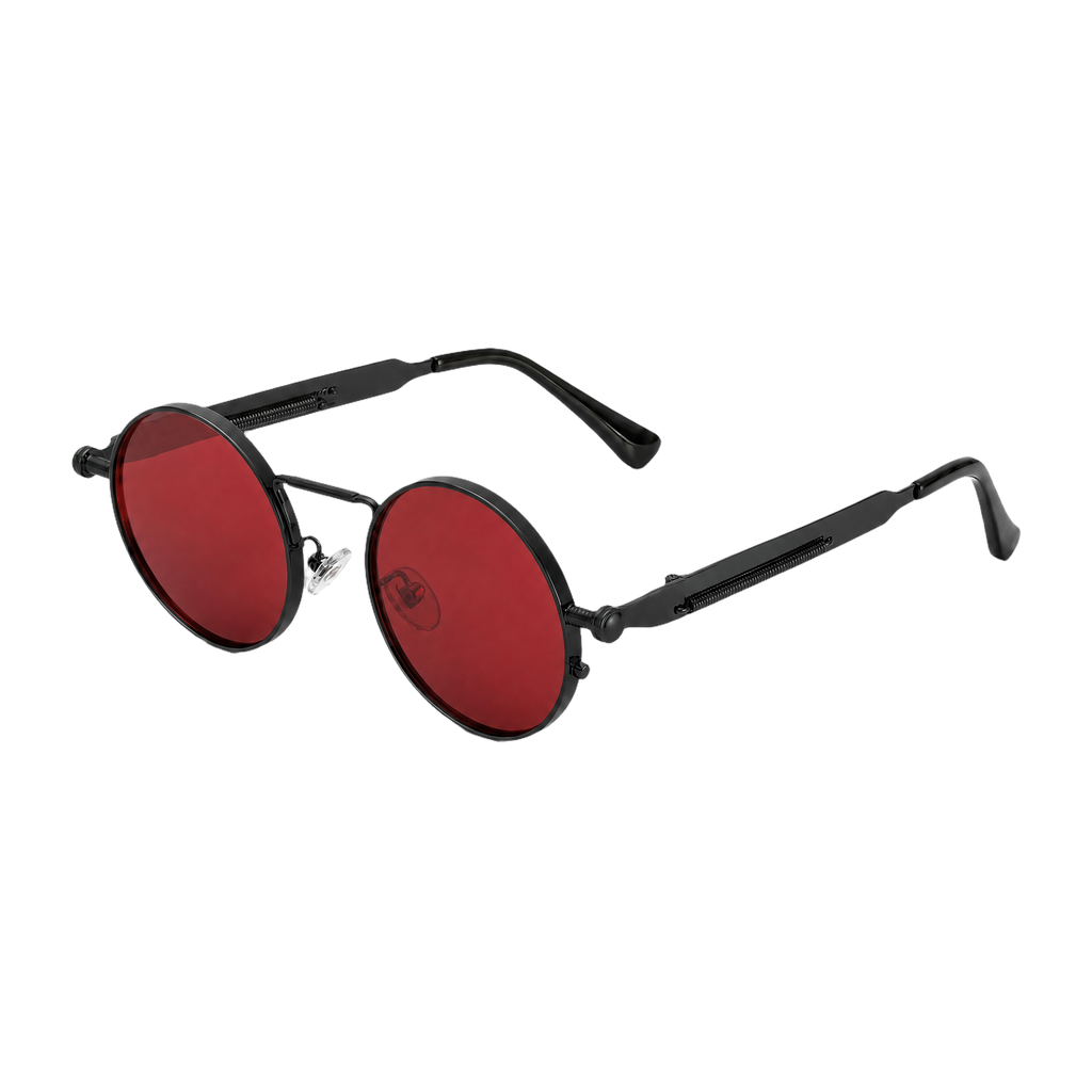 MV Vintage Round No.05 — Sunglasses Black ClearRed