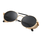 MV Vantage — Round Steampunk Sunglasses folded