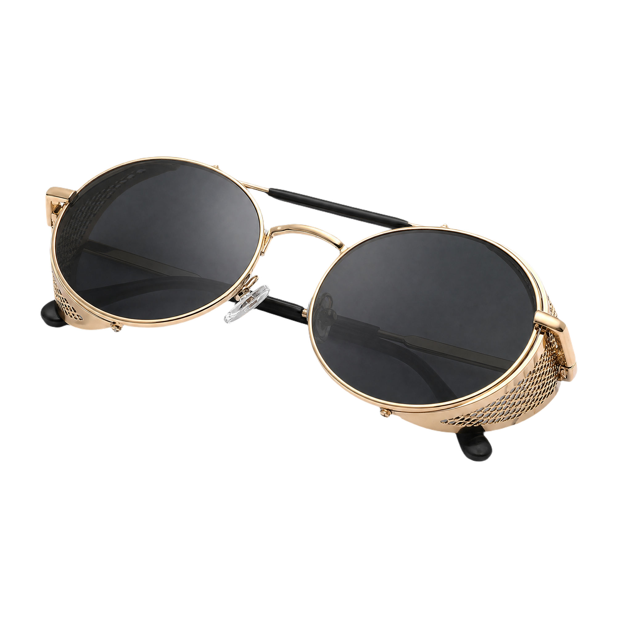 MV Vantage — Round Steampunk Sunglasses folded