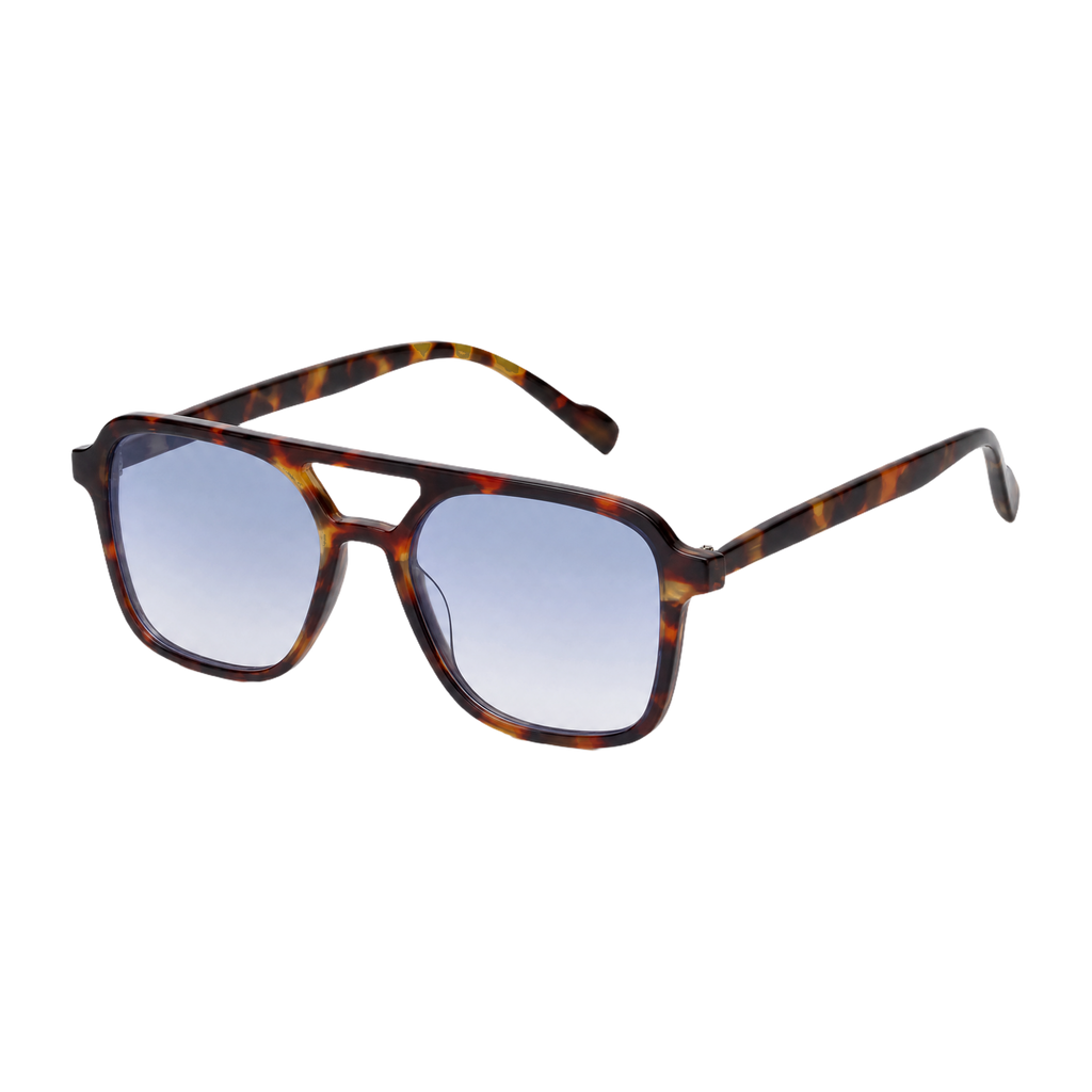 MV Sterling — Double-Bridge Pilot Sunglasses Cream Yellow