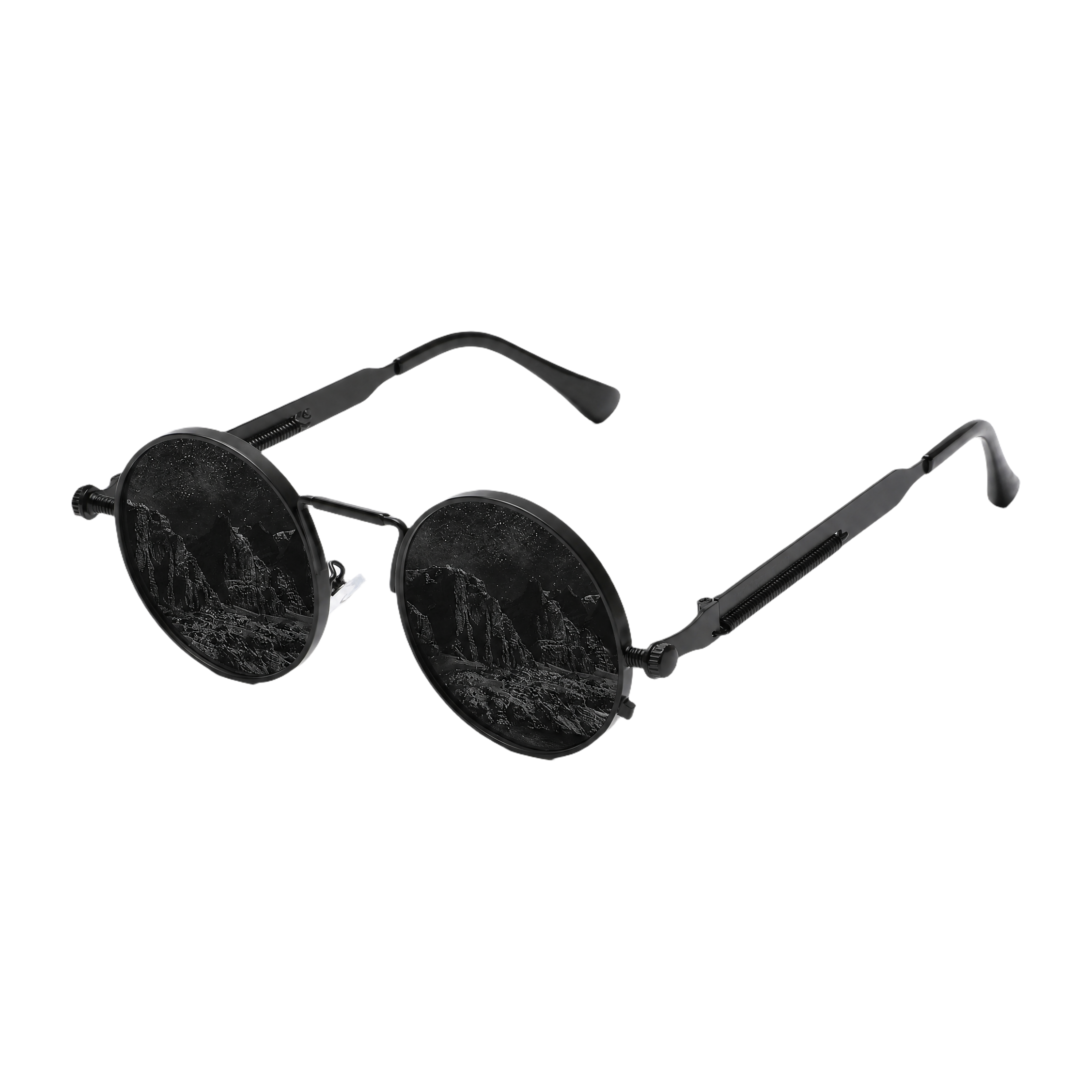 MV Vintage Round No.05 — Sunglasses Black Gray