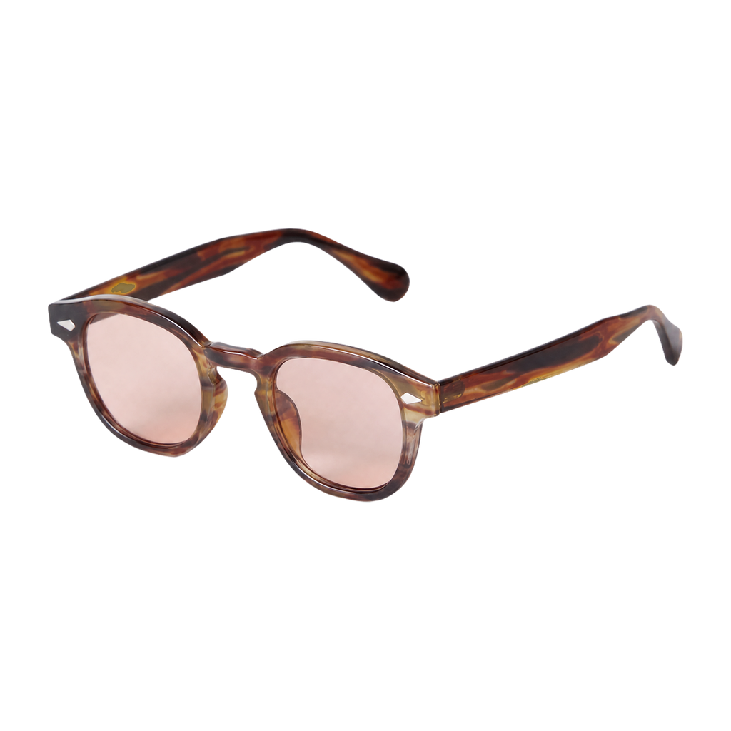 MV Ashford — Round Acetate Sunglasses Cream Orange