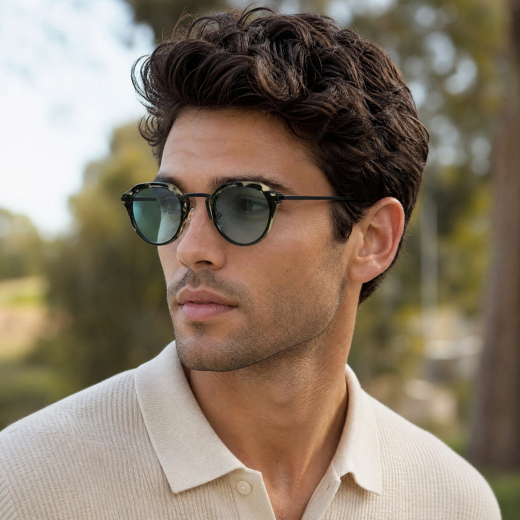 MV Rowan — Round Acetate Sunglasses wearing