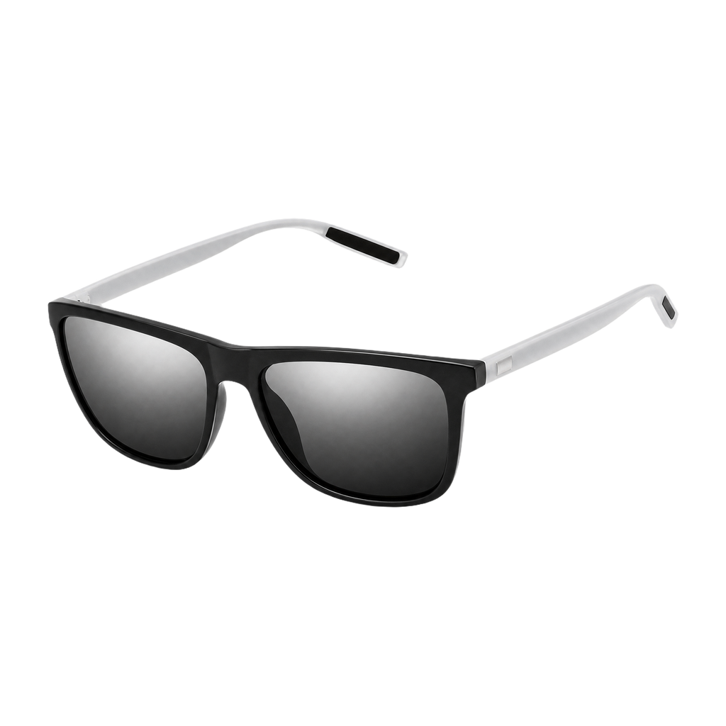 MV Astor — Browline Sunglasses Black Silver Gray