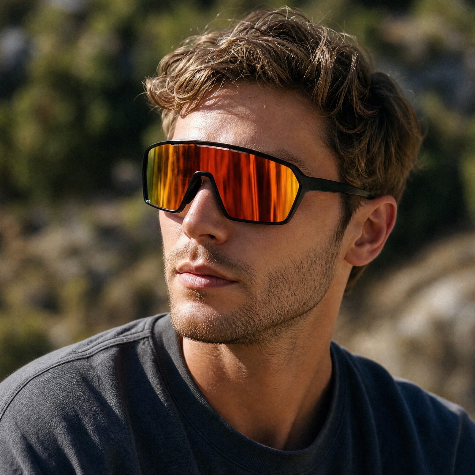 MV Stryker — Sport Shield Sunglasses wearing