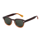 MV Ashford — Round Acetate Sunglasses Green Orange
