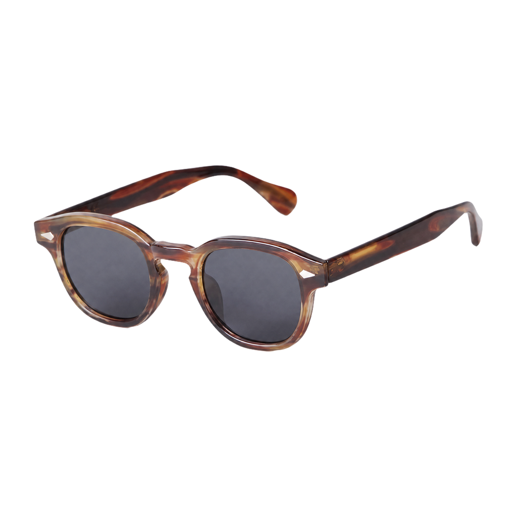 MV Ashford — Round Acetate Sunglasses Blue Orange