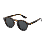 MV Cassius — Round Acetate Sunglasses Black Orange