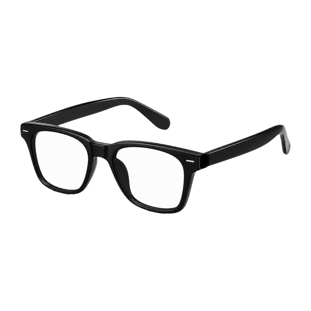 MV Calloway — Square Acetate Sunglasses Black With Clear