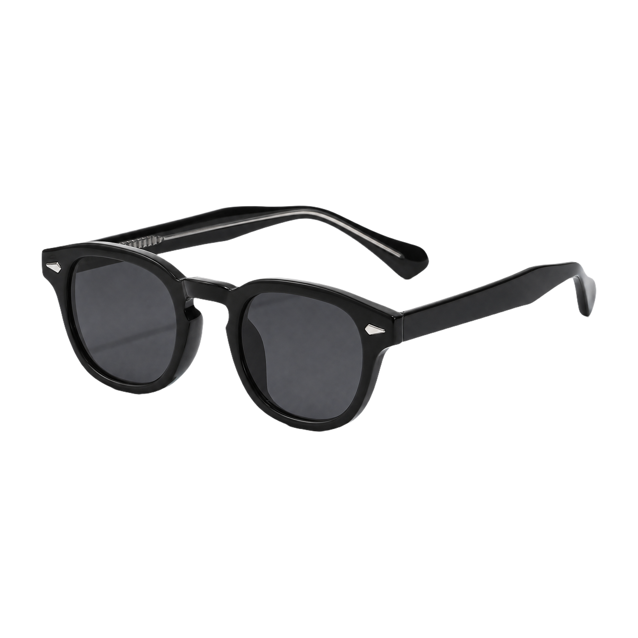 MV Ellery — Round Acetate Sunglasses Black