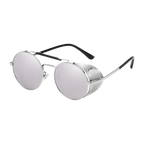 MV Vantage — Round Steampunk Sunglasses 8-Silver-Silver