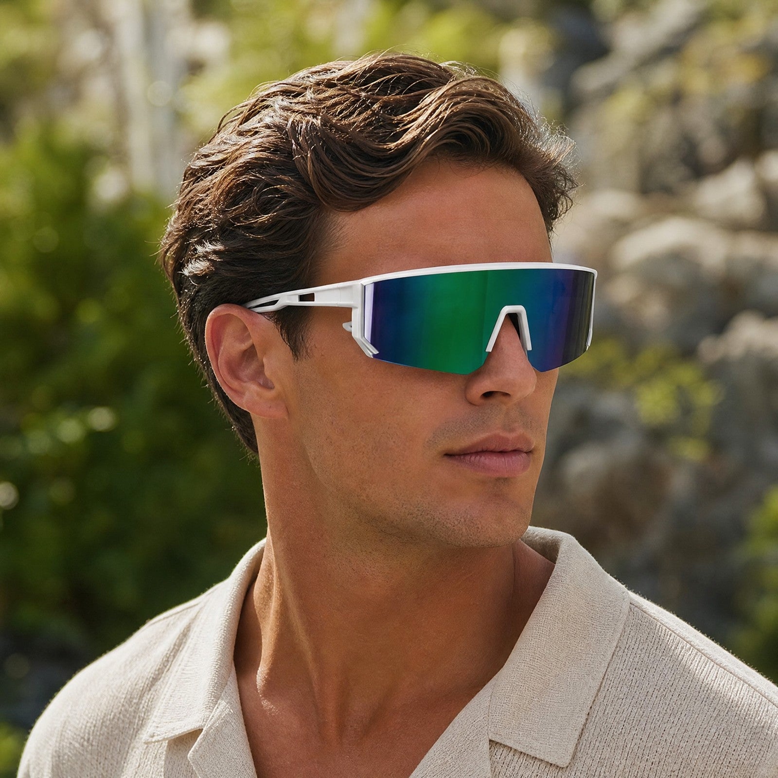 MV Vortex — Sport Shield Sunglasses wearing
