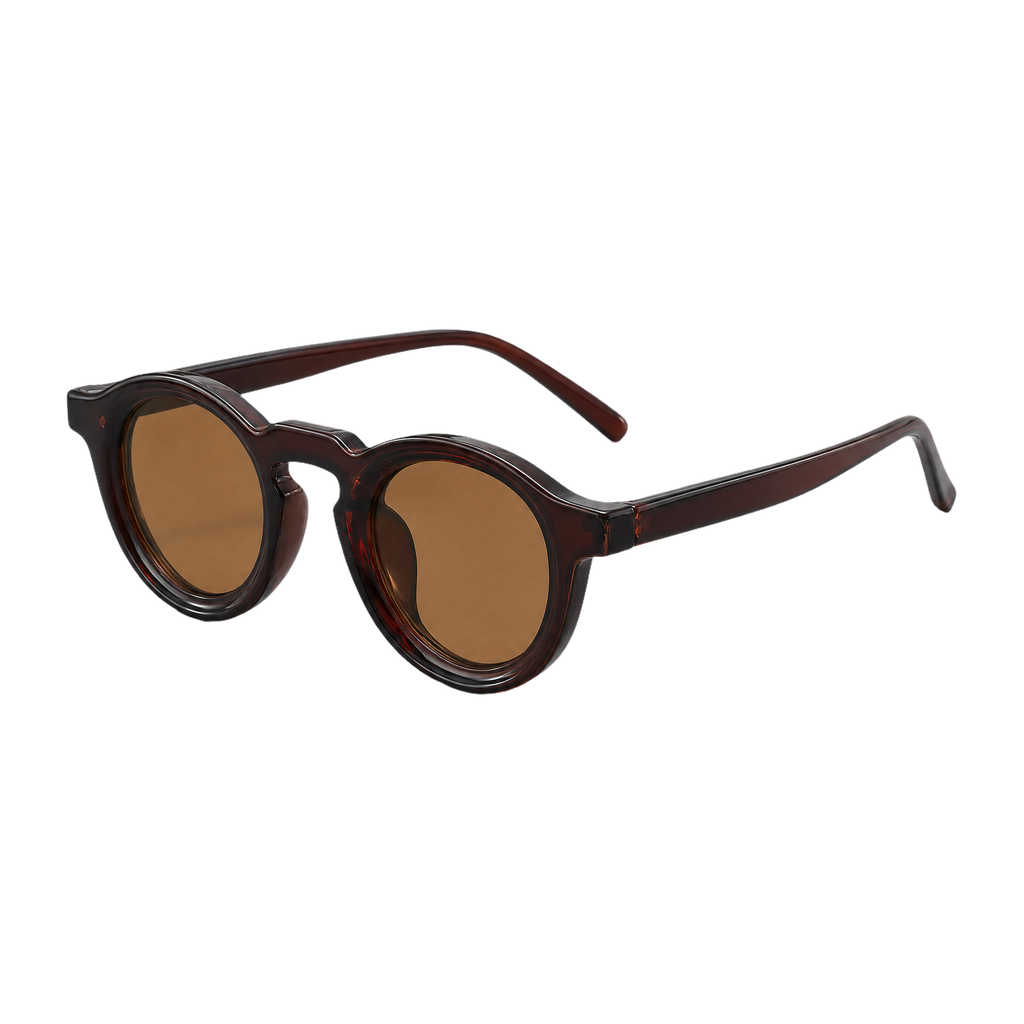 MV Hawthorne — Round Acetate Sunglasses Black Orange 3