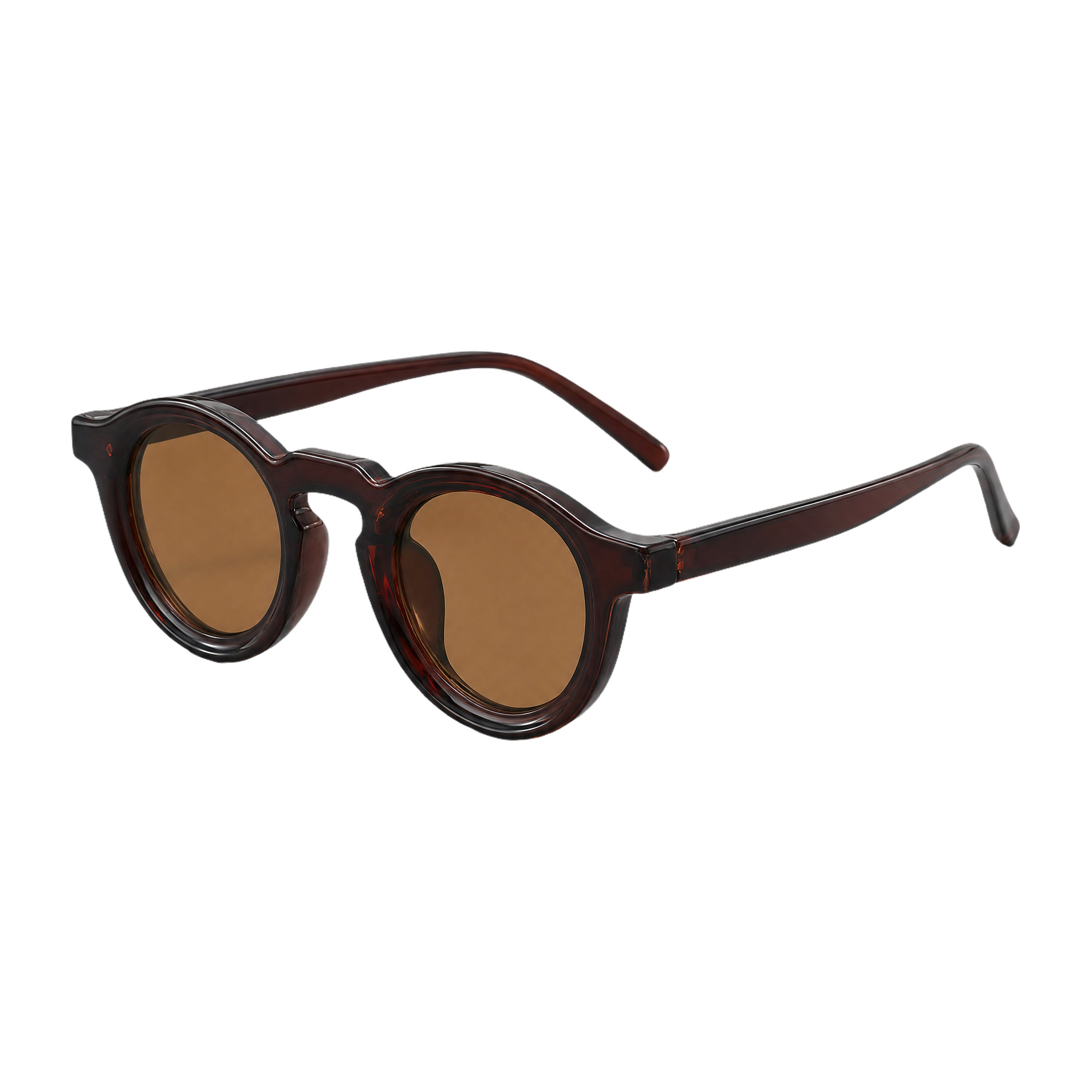 MV Hawthorne — Round Acetate Sunglasses Black Orange 3