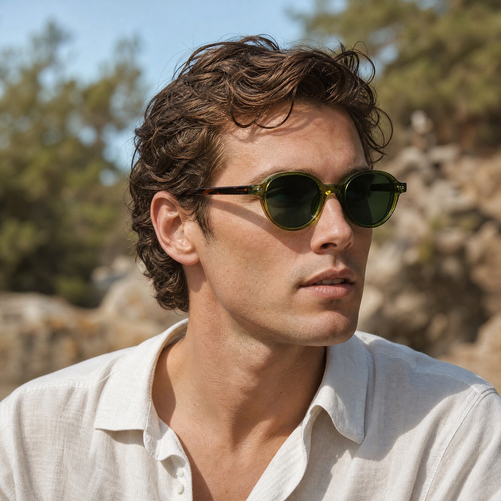 MV Sinclair — Round Acetate Sunglasses wearing